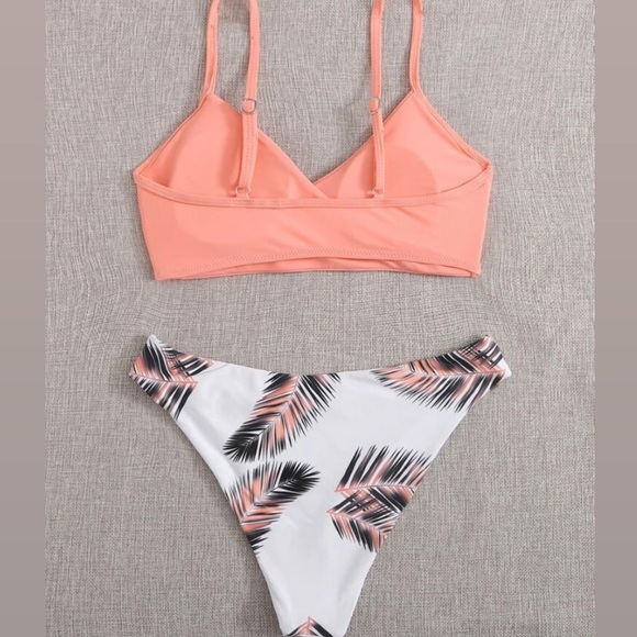 Orange floral bathing suit - Picture 2 of 2